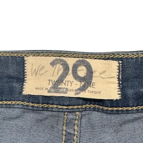 Free People 70s Just Float On Low-Rise Flare Bell Bottom Jeans Dark Raw Hem 29 - Picture 3 of 7